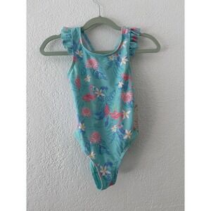 Tommy Bahama girls swimming suit flamingo floral Size 3